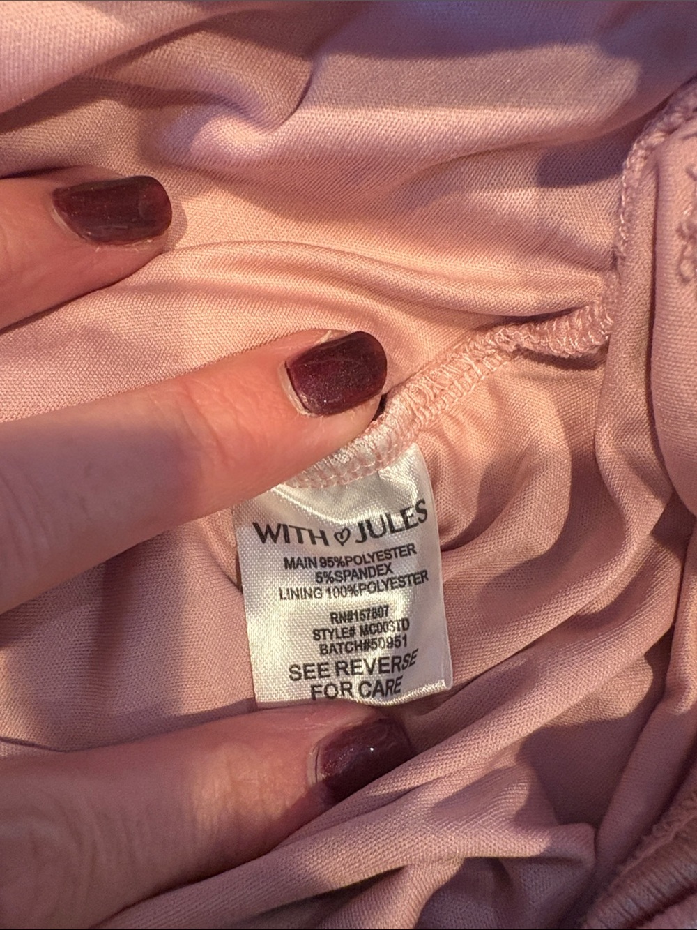 Pink Multi-Color Shimmer Ruched Mini Dress - Picture 4 of 4